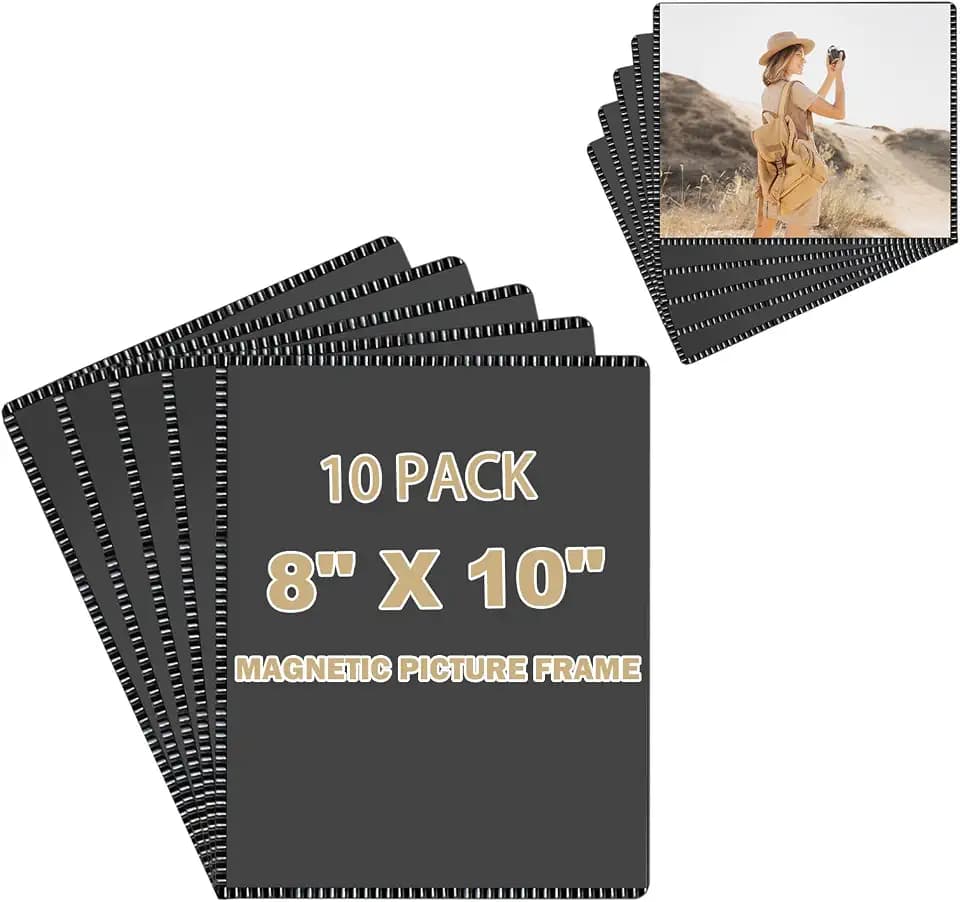CHUNNIAO Magnetic 8x10 Picture Frame for Refrigerator,Big Size Photo Pocket,Magnet Poster Holders 10PCS