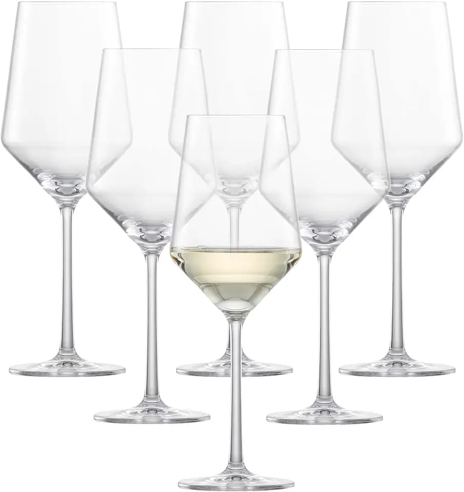 Zwiesel Glas Pure Sauvignon Blanc White Wine Glass (Set of 6), Graceful Wine Glasses for White Wine, Dishwasher-Safe Tritan Crystal Glasses, Made in Germany (14 Ounce)
