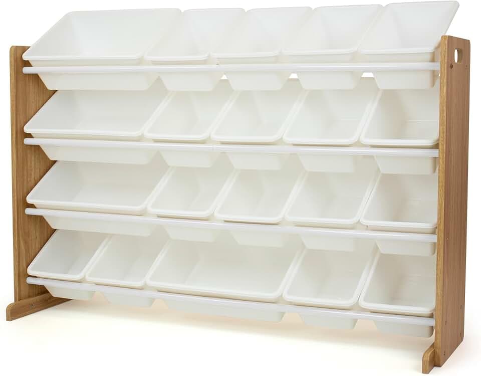 Humble Crew Kids Toy Organizer with 20 Bins, 4 Tier Storage for Playroom