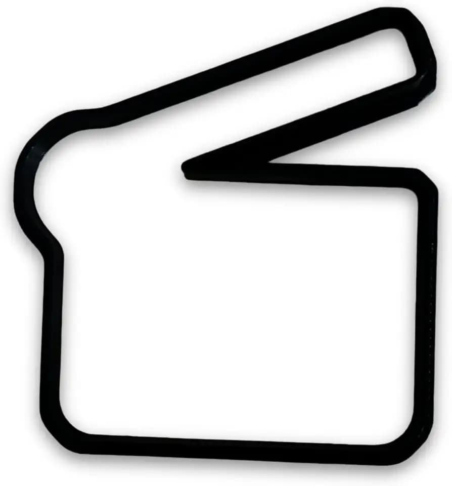 Clapperboard Cookie Cutter with Easy Push Design