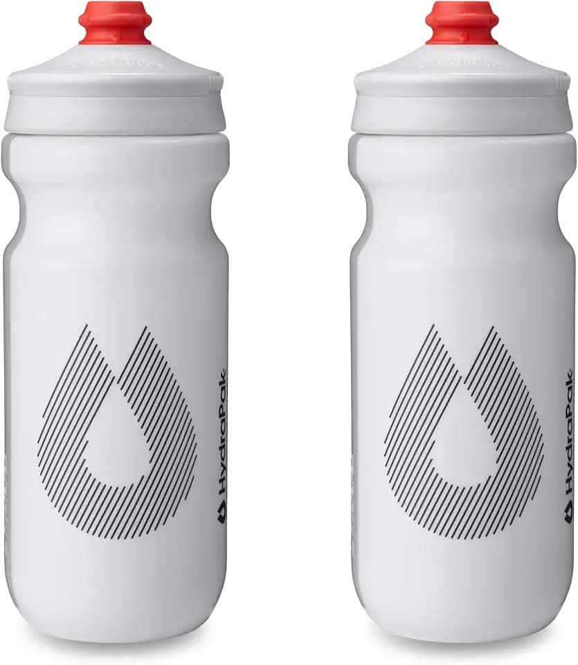 HydraPak Breakaway Surge Lightweight Bike Water Bottle (20oz, White)