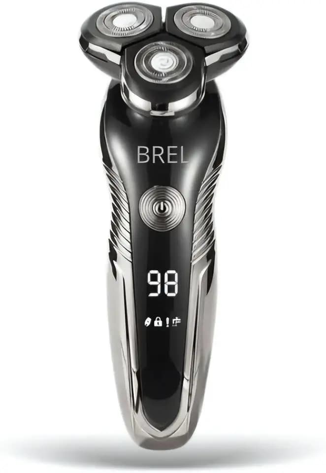 BREL Electric Razor for Men- 4-in-1 Multifunctional Grooming Kit for Beard, Head, and Face - Waterproof Rotary Shaver with Travel Lock and Long Battery Life