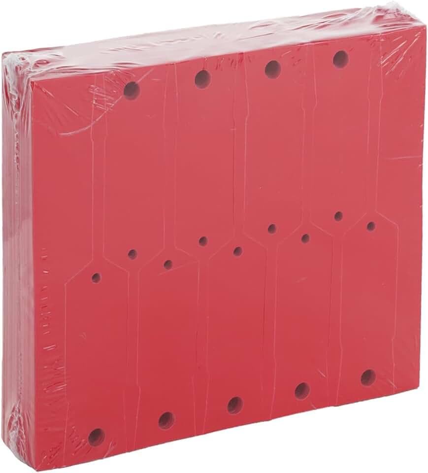 Self-Locking Arrow Key Tags - 1,000 Pcs (Red) | 4 1/2" x 3/4" Plastic ID Tags with Writable Surface for Organized Key Management