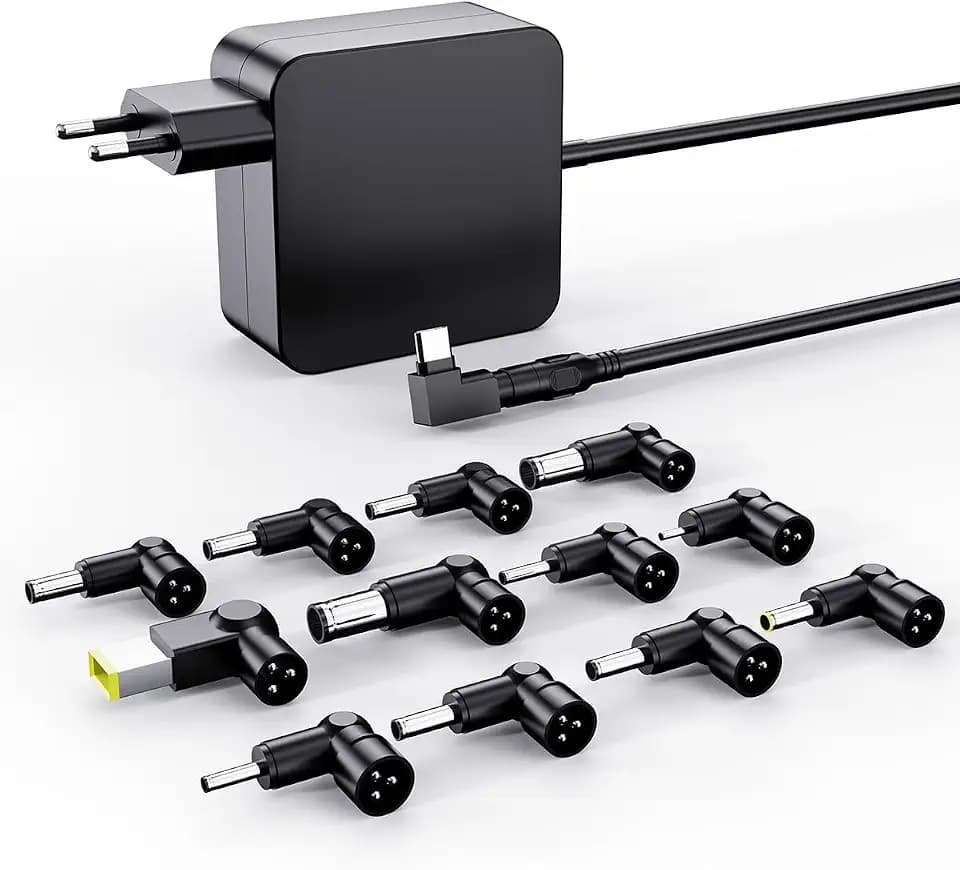 100W Universal Netzteil Laptop Ladegerät Kompatibel mit Lenovo HP Dell Acer ASUS MacBook Samsung Toshiba DJI JBL Sony IBM Fujitsu Gateway, mit 13 Adapterstecker