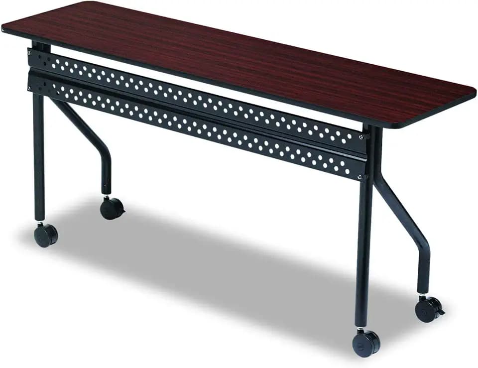 Iceberg OfficeWorks Mobile Training Table, 5 ft, Mahogany