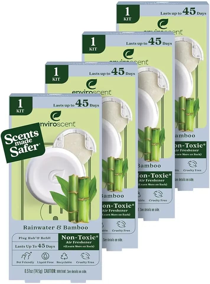 Enviroscent Non-Toxic* Air Freshener Plug-In Plug Hub® Kit for Home, 4 Pack