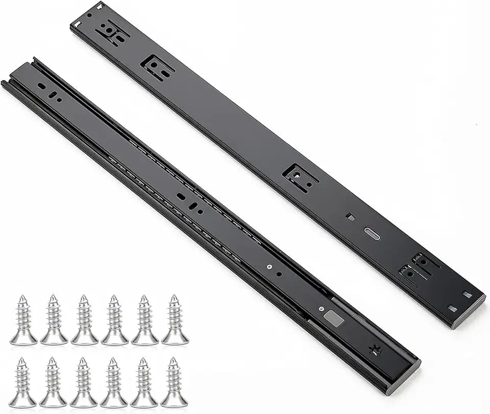 Ravinte Matte Black Soft Close Drawer Slides 20 Inch 10 Pairs 20 Pack