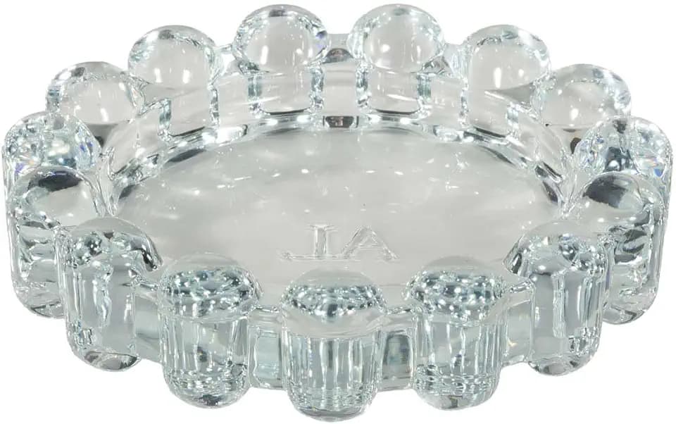 Alice Lane Home Collection Original Clear Glass Large Bubble Candle Dish