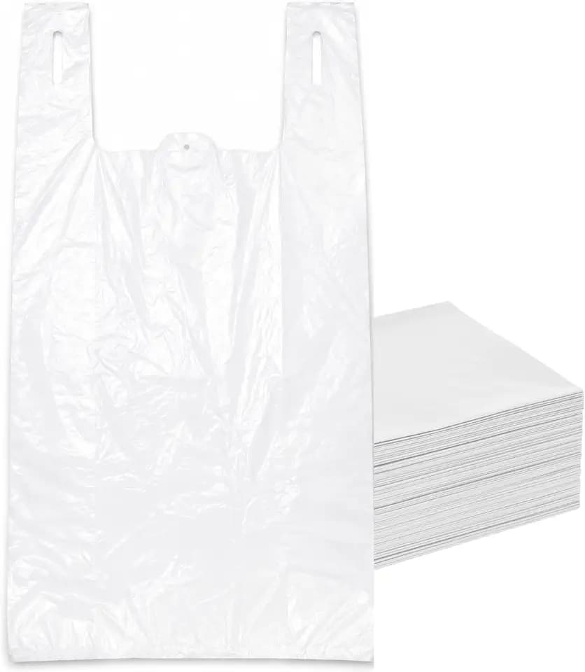 Retail Bags Direct White HDPE Bags, 17" x 8" x 29", 18 Micron, 500 Count