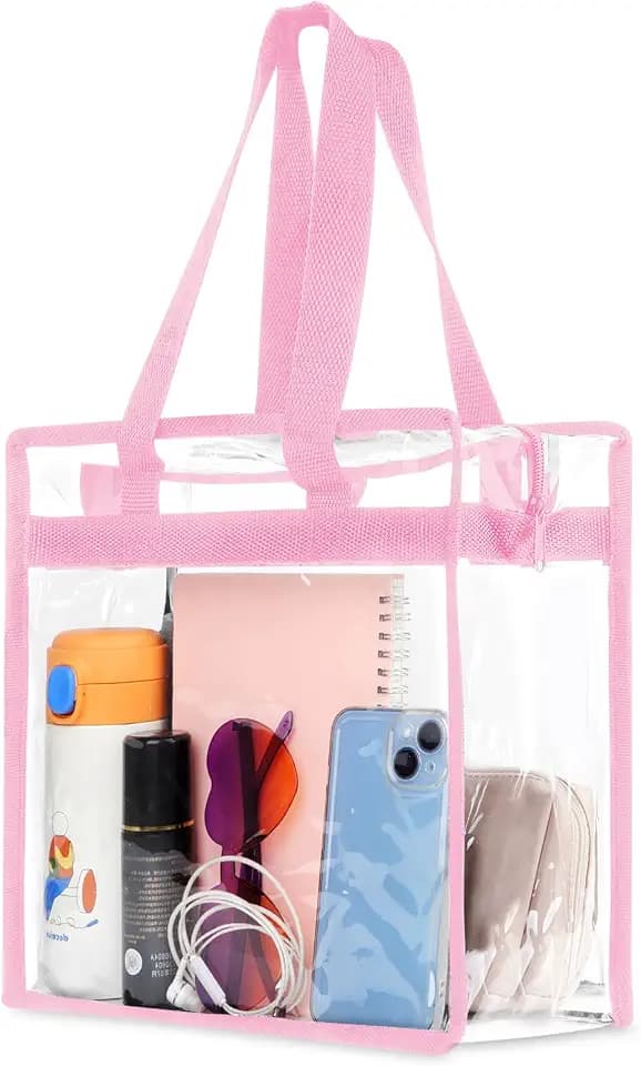 Hoiny Clear Bag for Stadium Events Approved, 12x6x12 Large Transparent Tote