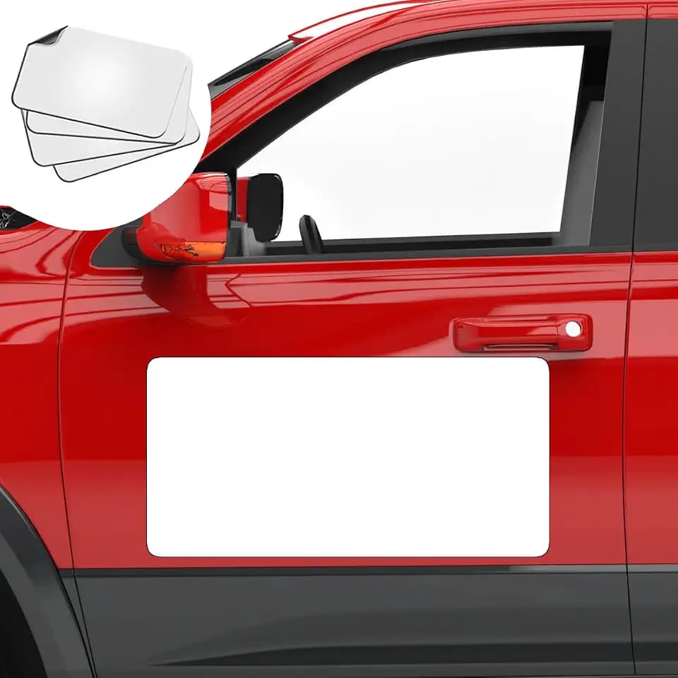 4 Pack Blank Car Door Magnet Sticker, Rounded Corners Magnetic Vehicle Sign, Perfect Magnet for Car to DIY Advertise Business and Cover Company Logo, Personalized Magnet Decal (24x12 inch)