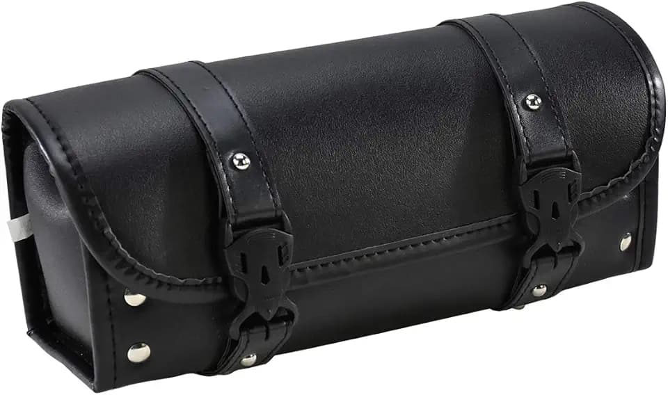 Motorrad Tasche Hecktasche Seitentasche Lenkertasche Motorrad werkzeugtasche Leder sissybar Tasche Universal Fit für Harley Yamaha Suzuki Kawasaki Schwarz