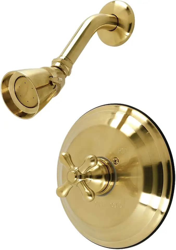 Kingston KB3637AXSO Pressure Balanced Shower Faucet, Brushed Brass