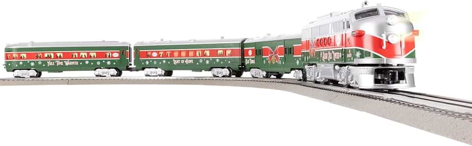 Lionel Sleigh Bell Limited Passenger Electric O Gauge Bluetooth 5.0 Train Set with Remote, Voice Control, Lights, Sounds, Christmas Train Set, Ages 14+