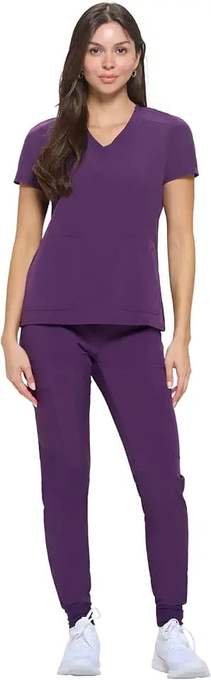 Natural Uniforms Womens Essential Cool Stretch Jogger Scrub Set with Regular and Petite Sizes