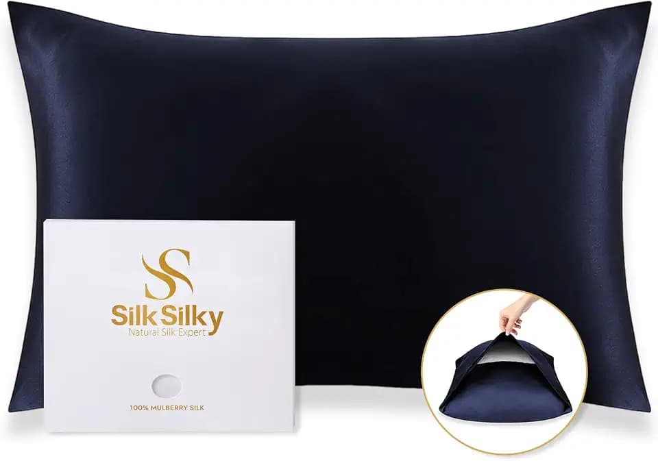 SilkSilky 22 Momme Pure Organic Silk Pillow Cases for Hair & Skin Standard