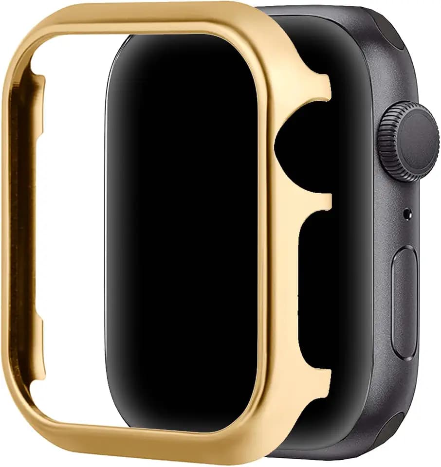 Ultradünne Kratzfest Gehäuse Glitzer Gold Kompatibel mit Apple Watch 41mm