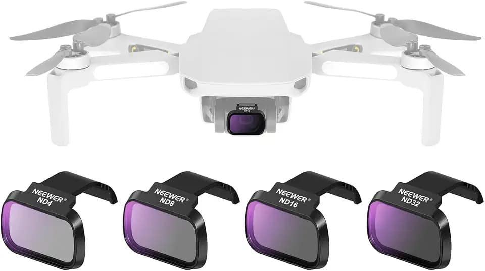 NEEWER ND Filter Set Kompatibel mit DJI Mini 4K/2 SE/SE/2/Mavic Mini (4 STK.) ND4 + ND8 + ND16 + ND32 Snap On Mehrschichtige HD Optisches Glas Neutraldichte Kamera Objektiv Filter Zubehör, FL-B39