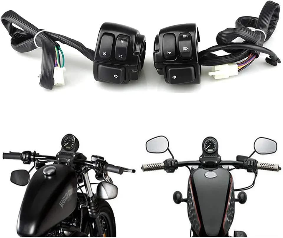 Motorrad Lenker Schalter, 25 mm Handschalter Schalter passend für Hupenblinker-Zündsteuerung