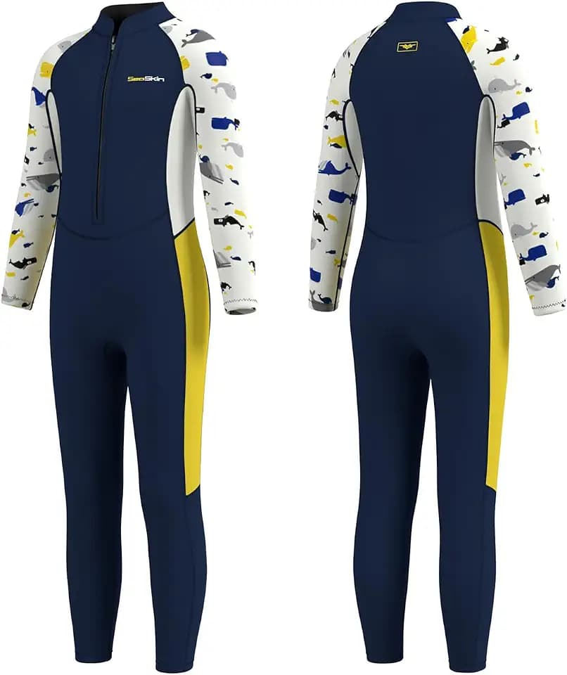 Seaskin Kids Wetsuit for Boys Girls Toddler 2mm Keep Warm in Cold Water