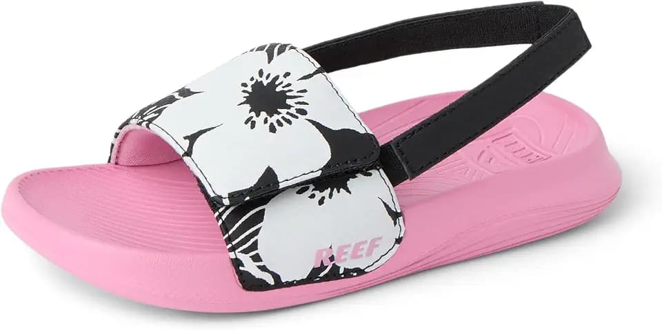 REEF Little Salty Girls Slide Black-Pink 11 C