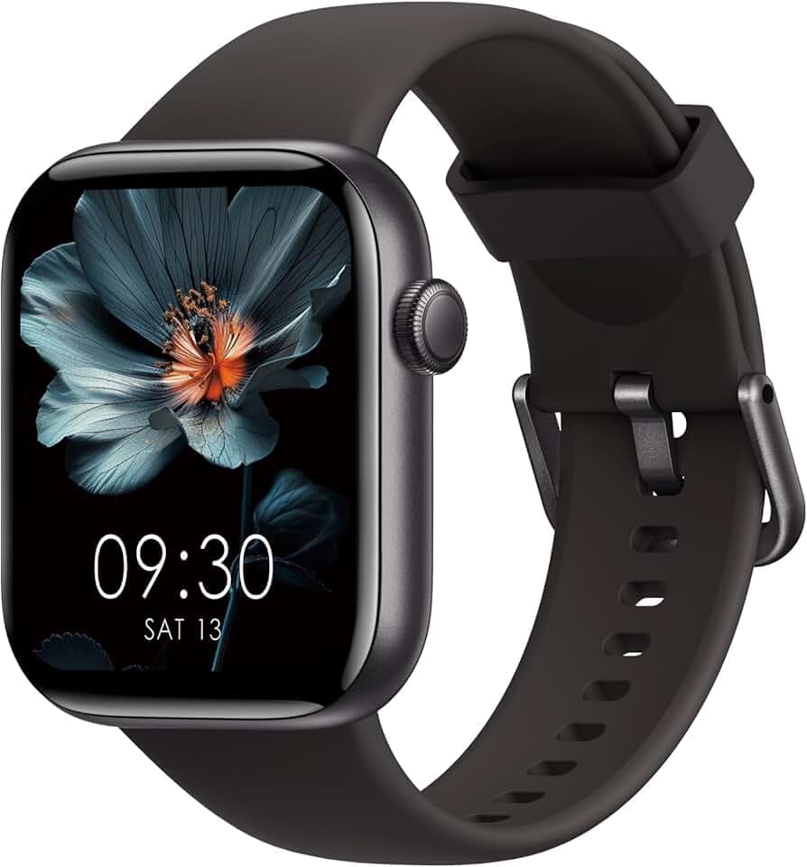 Smartwatch Damen Herren, 1,85" HD-Display Smart Watch mit Telefonfunktion, 140+ Sportmodi Fitness Tracker mit Schrittzähler, Vatertagsgeschenk Geschenke für Papa, IP68 Fitnessuhr für iOS Black