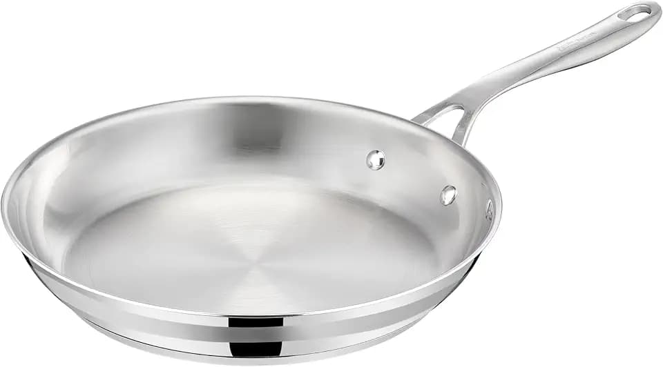 T-Fal Jamie Oliver Cooks Smart Stainless Steel Frying Pan, 11 in Skillet