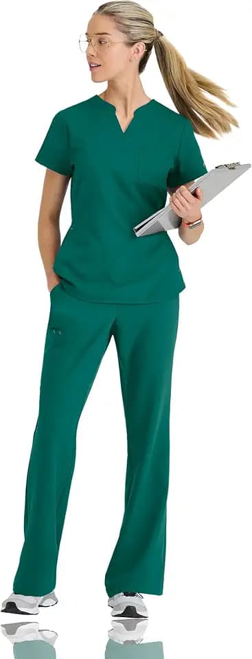 BARCO STRONG Liz Classic Fit Scrub Top & Pant Set for Women – Up to 70°C Wash, Natural Stretch, Moisture Wicking, Anti-Static