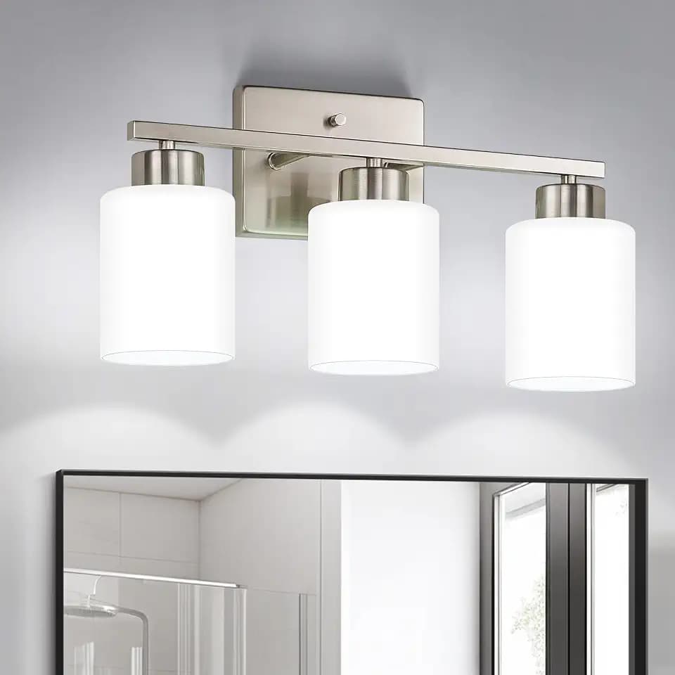 FonmYim Brushed Nickel Bathroom Light Fixtures Vanity Lights Over Mirror