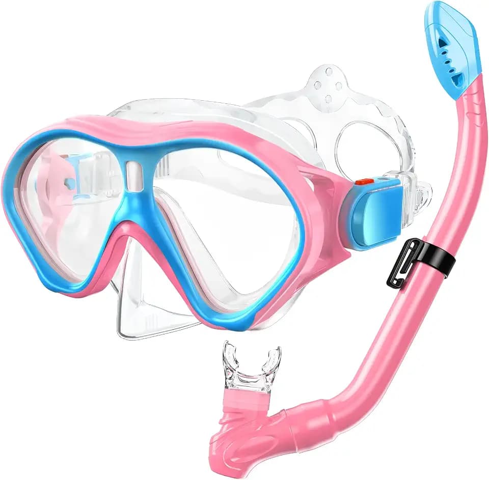 Gintenco Snorkeling Gear for Kids, Snorkel Mask Set for Boys Girls Youth