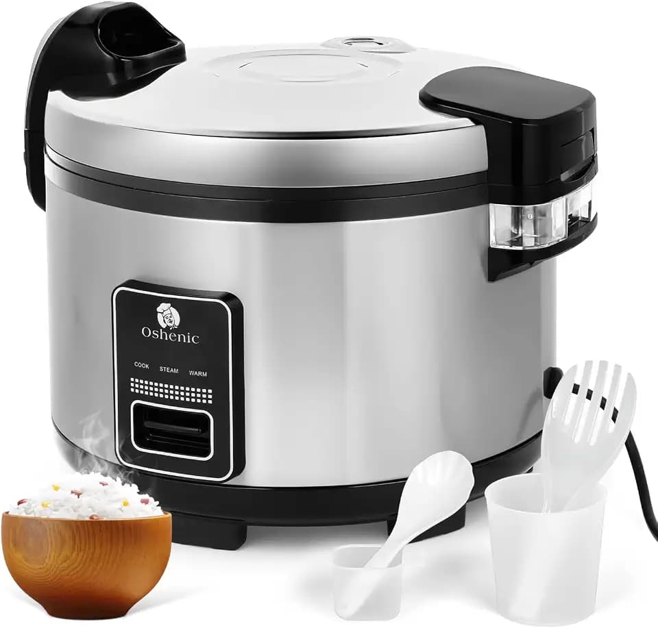 Commercial Rice Cooker & Warmer 84 Cups (Cooked),15.85 Qt/15 Liter
