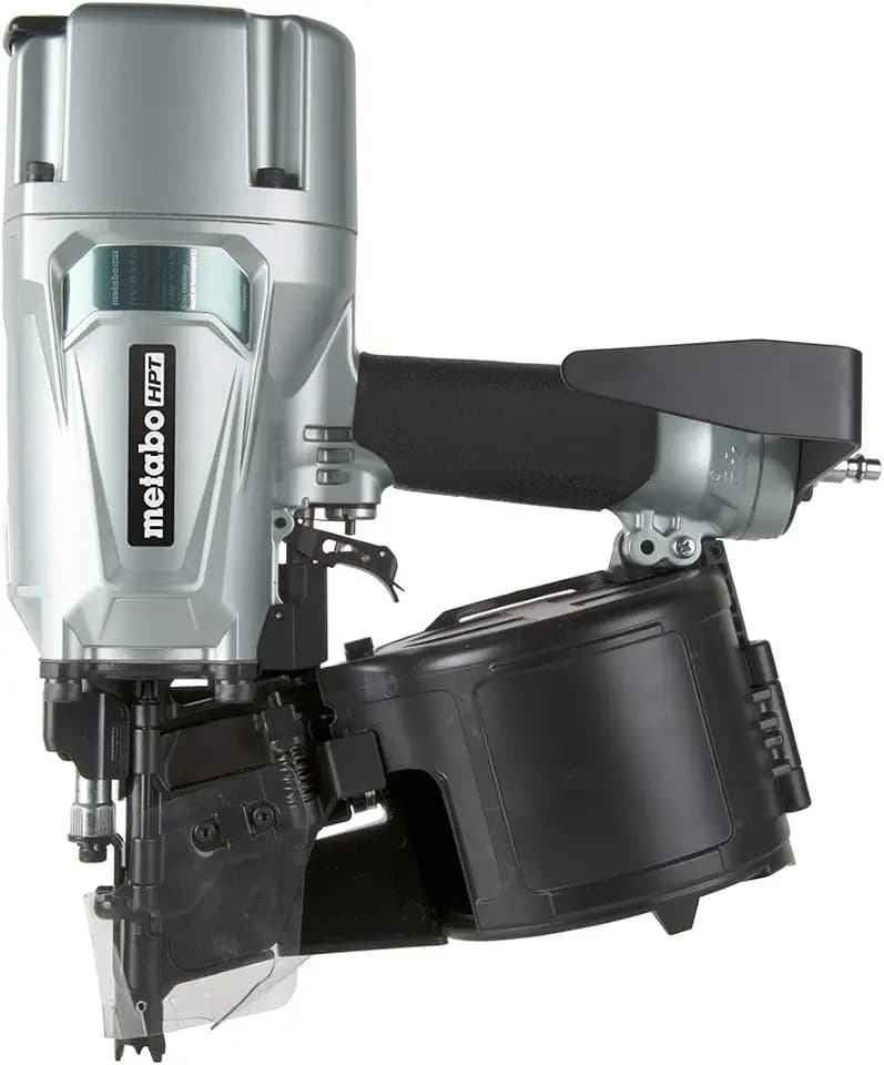 Metabo HPT Coil Framing Nailer | Pro Preferred Brand of Pneumatic Nailers | 15 Degree Magazine | Accepts 2-Inch up to 3-1/4-Inch Nails | Ideal for Wall Sheathing, Roof Decking, & Subflooring | NV83A5