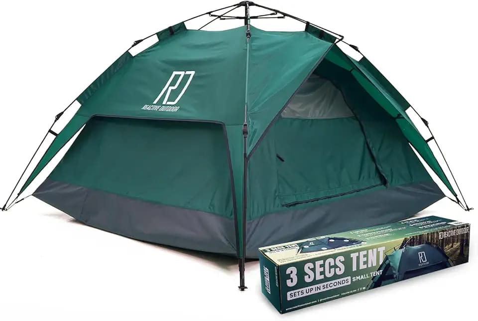 Reactive Outdoor Zelt - 3 Sekunden Zelt - 3 Sekunden Instant Pop Up Zelt - Einfache und schnelle Einrichtung Campingzelt - 1 Person Setup Wasserdichtes Doppelschicht Outdoor Camping Zelt