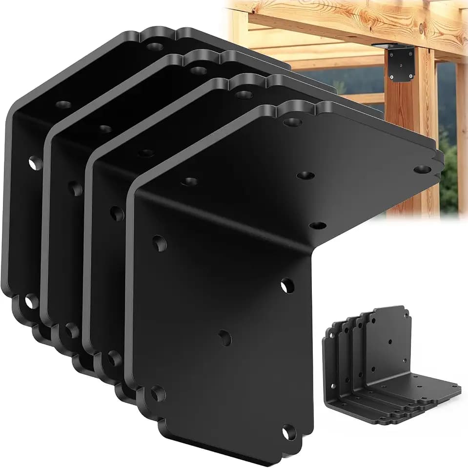 8 PCS 6" x 6" x 5" L Right Angle Bracket, Heavy Duty Corner Brace
