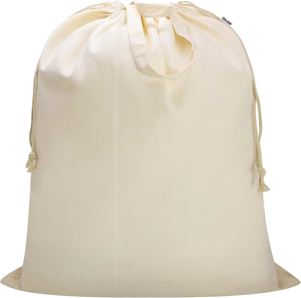 Canvas Laundry Bag Extra Large Heavy Duty Storage Bag 40"W x 35"H,XXL Beige