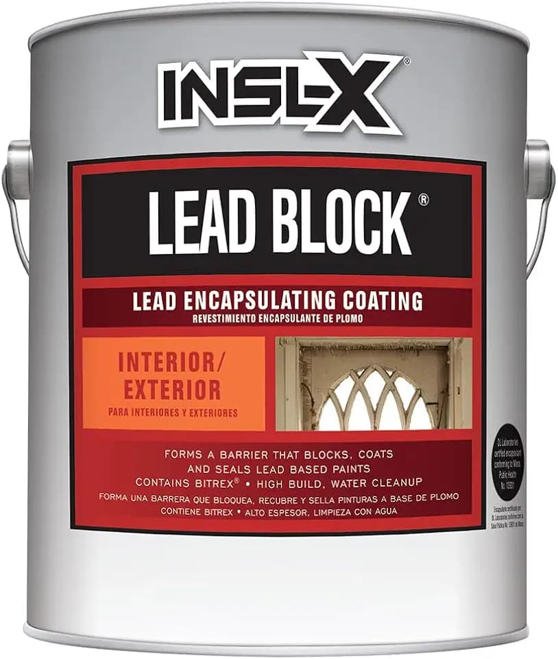 INSL-X Lead Block, Lead Encapsulating Paint, Eggshell, White, 1 Gallon