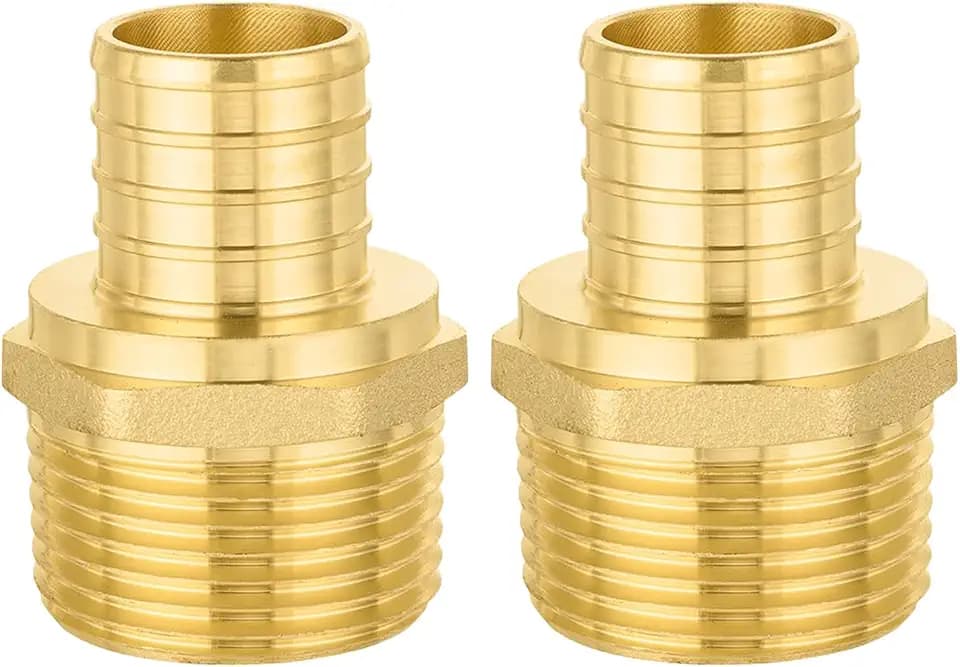 2-Pack Niikappu PEX Fittings 1" PEX x 1" Male NPT Adapter