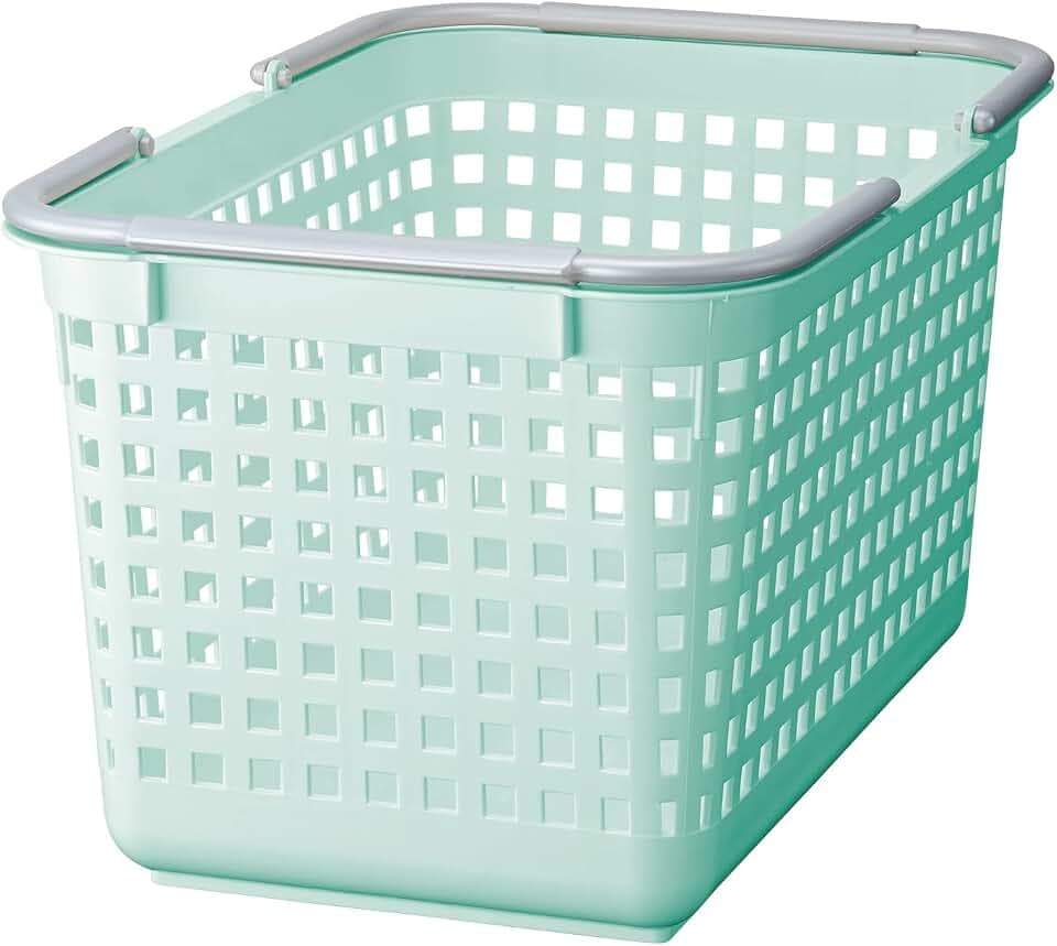 Like-it│SCB-4│Daily use inside or outside of the home. Movable handles make it easy to carry around.|Bathroom essentials, kid's toys, tools, and gardening.|18.03" x 12.01"x 10.35"| Mint Blue |6.6 gal