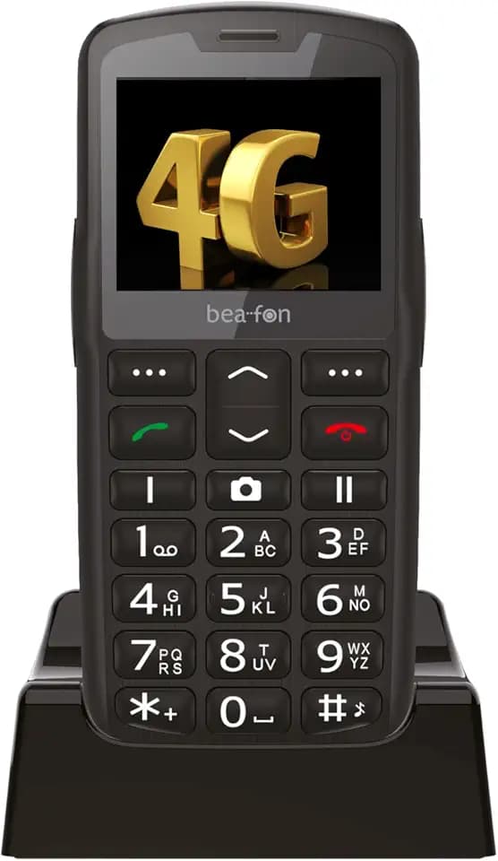 Beafon, SL260 LTE 4G, Silverline, Tastentelefon, Seniorenhandy mit SOS Notruftaste, Hörgerätekompatibel, M4/T4, Lichtsignal, Display 2,2" (5,58Zoll)
