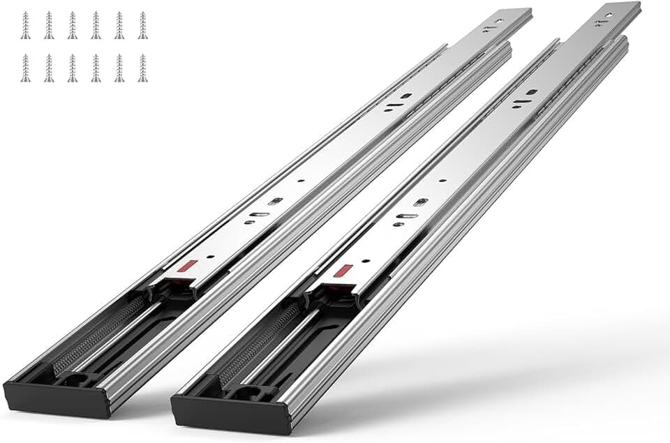 VEVOR Soft Close Drawer Slides 10 Pairs 14 Inch, Heavy Duty Full Extension Side Mount Ball Bearing Drawer Glides Kitchen Cabinet Rails, 100LB Load Capacity