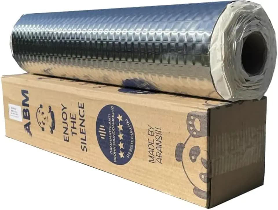 ABM Alubutyl 2.5mm 50 cm x 400 cm = 2 m² Dämmmatte selbstklebend Anti Dröhn Matte Auto Dämmung