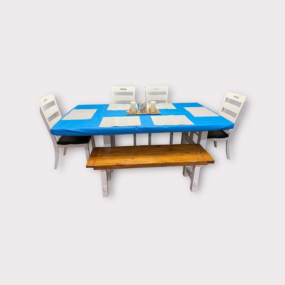 Fitted Rectangle Kitchen Table Cover (Turquoise, 72 inches x 40 inches)