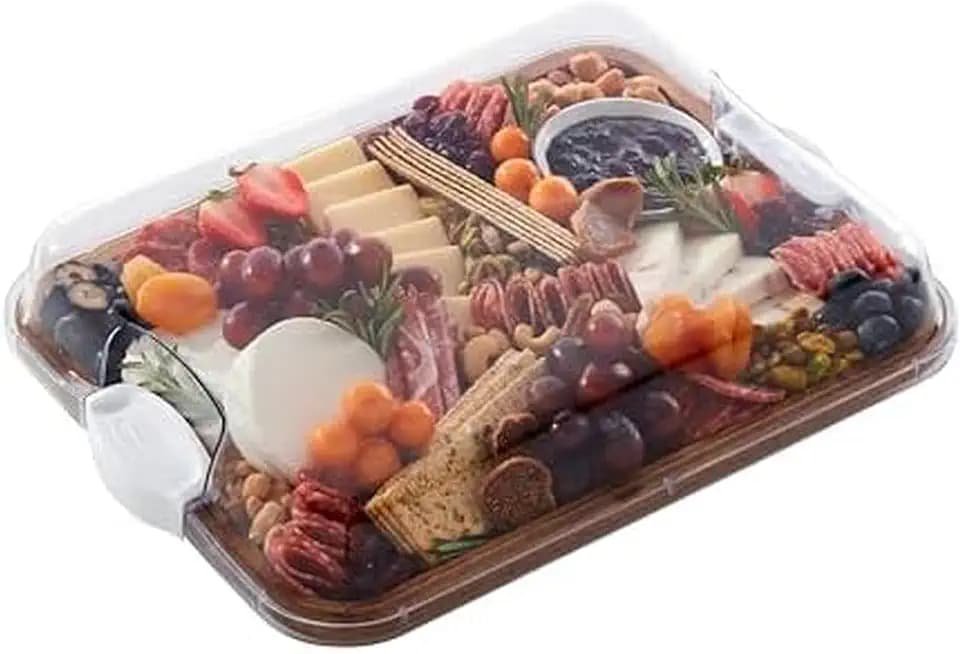 Farberware 11 x 14 Inch Acacia Cutting Board with Locking Lid