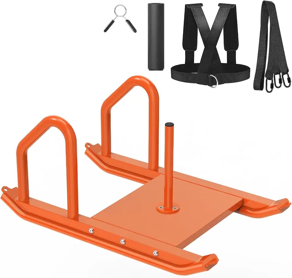 Kipika Weight Sled, Workout Sled, Fitness Strength Training Sled, Speed Training Sled for Athletic Exercise, Speed Improvement, Easily Through Obstacles, Suitable for 1" & 2" Weight Plate