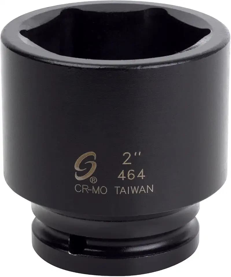 SUNEX TOOLS 464 3/4" Drive Standard 6 Point Impact Socket 2"