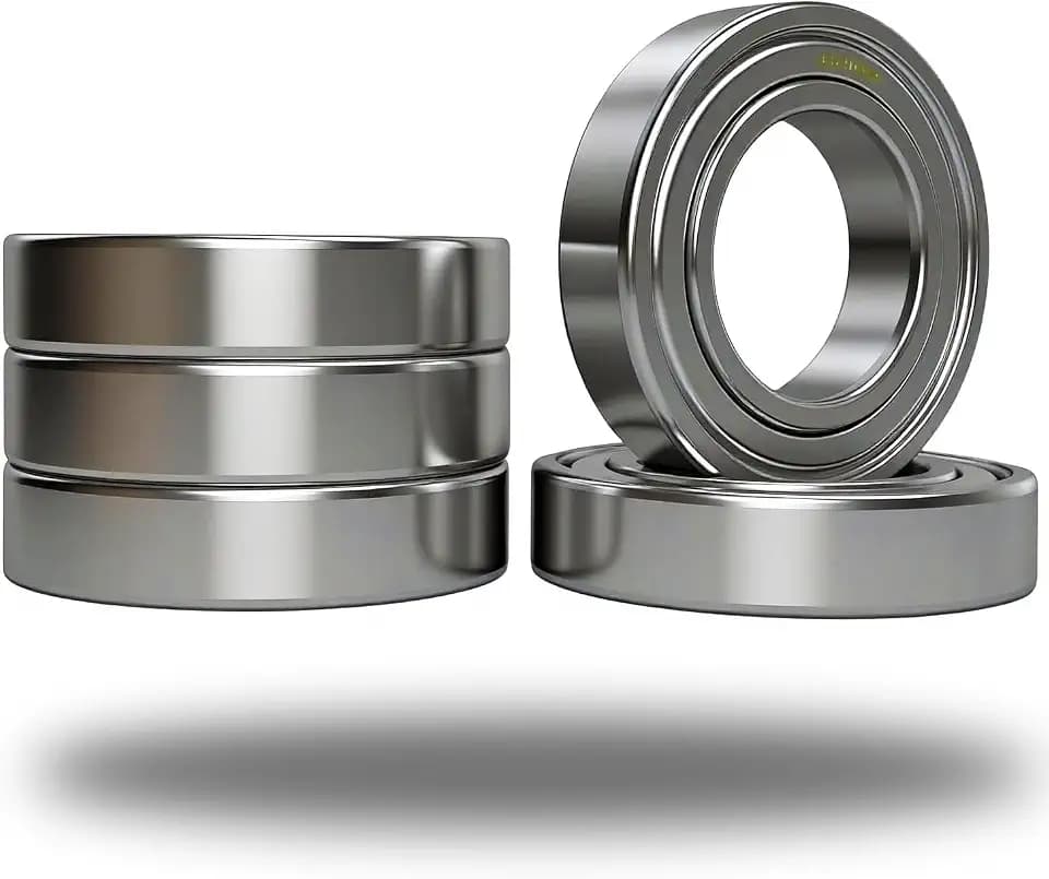 5 PCS 6210-ZZ Double Metal Seal Deep Groove Ball Bearings, Pre-Lubricated and Stable Performance and Cost Effective Bearings (6210 ZZ)