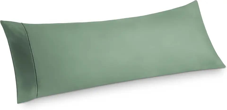 Bedsure Body Pillow Case Cover - Sage Green Brushed Microfiber Long Pillow Cases, Ultra Soft and Cozy Body Pillow Sham with Envelope Closure, Wrinkle, Fade Resistant, 1 Pack, 20x54 Inches