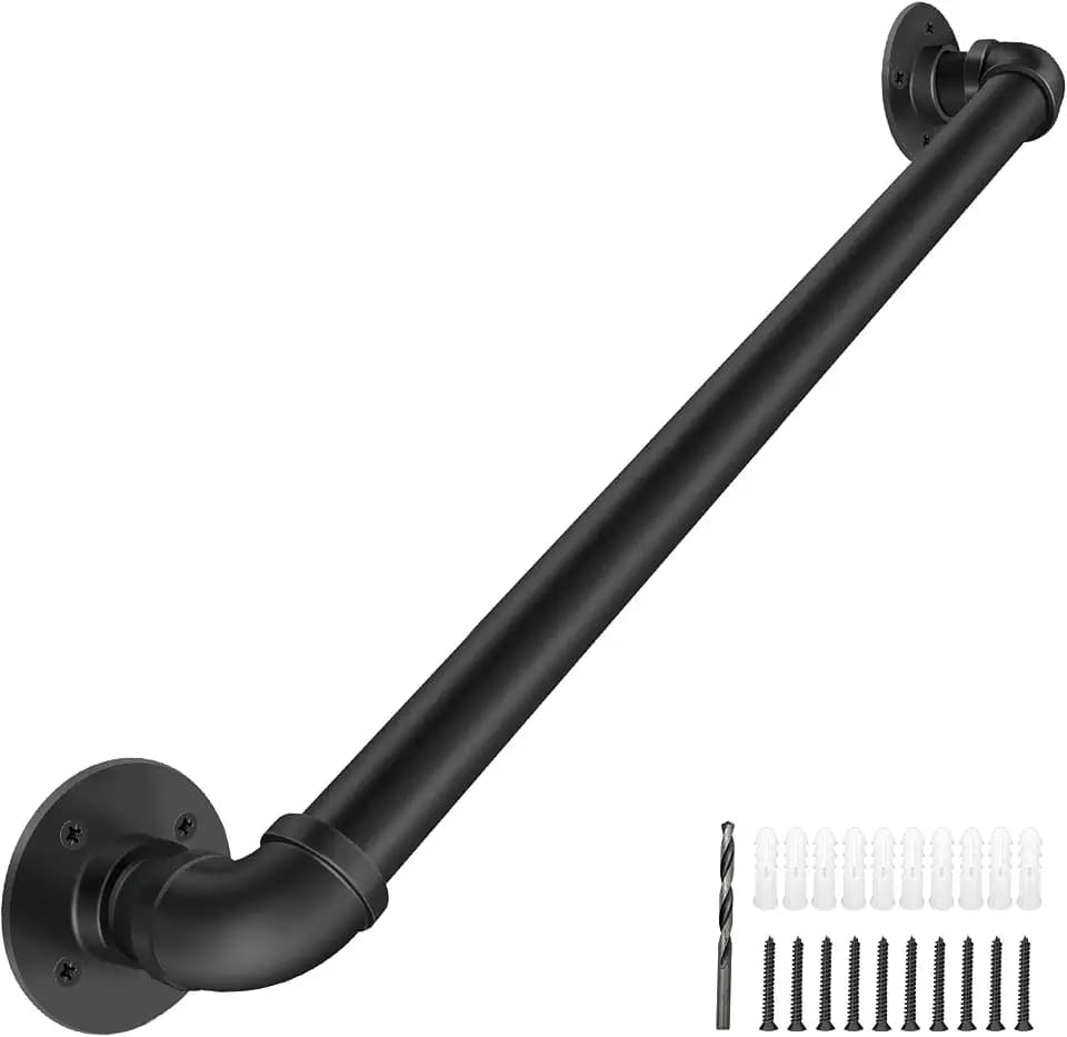 Wall Handrail 3FT/90CM,Industrial Staircase Railing 1.25 Inch Tube Diameter