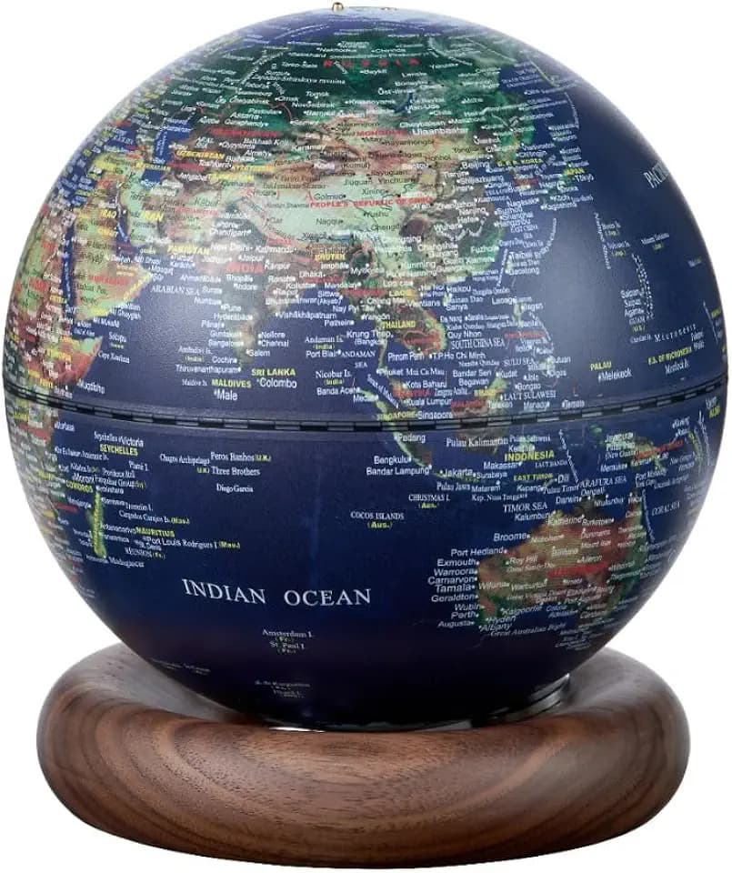 Gingko ATLASGLOBE Lamp Dark Ocean Mini-Walnut