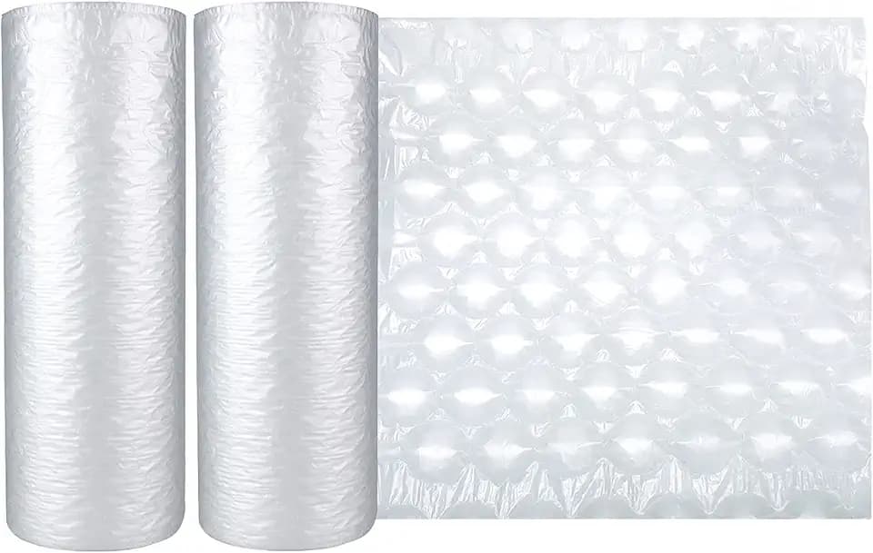 2 Rolls x 985ft Air Cushion Film, Air Pillow Bubble Wrap Film